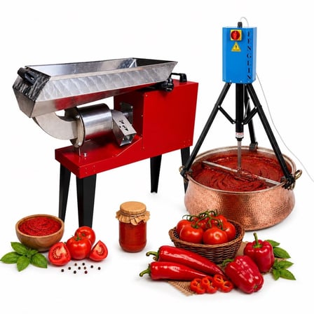 Fenglin FNG-3000K Salça Makinası + Salça Karıştırma Makinalı Set