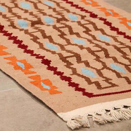 Bi.Te Rich Kilim Seccade - 123 x 64 cm - Kök Boya - El İşçiliği (S005)