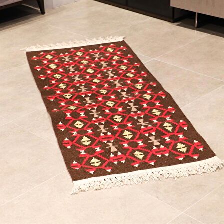 Bi.Te Rich Kilim - 70 x 170 - Kök Boya - El İşçiliği (K001)