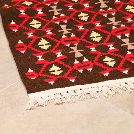 Bi.Te Rich Kilim - 70 x 170 - Kök Boya - El İşçiliği (K001)