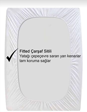 AY Home Pamuklu 200 x 200 Su Geçirmez Alez Beyaz