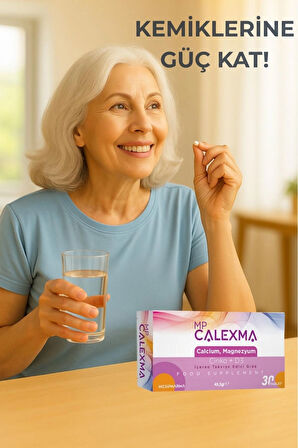 Medipharma Mp Calexma Kalsiyum Magnezyum Çinko+D3 Vitamin Takviye Edici Gıda 30 Tablet