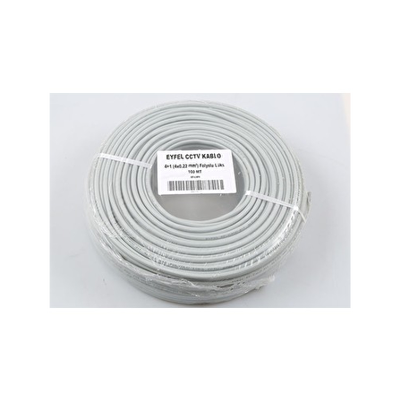 Eyfel EF-C200 2+1 (2x0,22+0,18) Folyolu Lüks CCTV CCA Kablo (100m)
