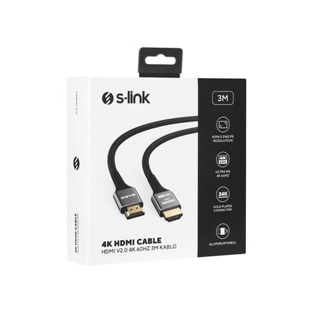 S'82 HDMI Kablo 4K UHD v2.0 3 Metre 60Hz Metal Uçlu