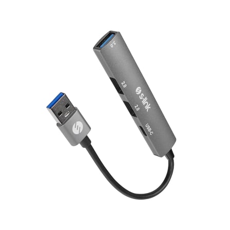 S'82 S-LINK USB Hub USB 3.0 to 2xUSB 2.0, 1xUSB 3.0, 1xType-C Siyah Metal