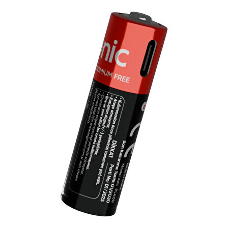 Asonıc Pl400, Aaa, Şarjlı Pil, 1.5volt, 400mah/750mwh, Type-c İle Kolay Şarj,  2 Li Paket (usb To Type-c Kablo Hediye)