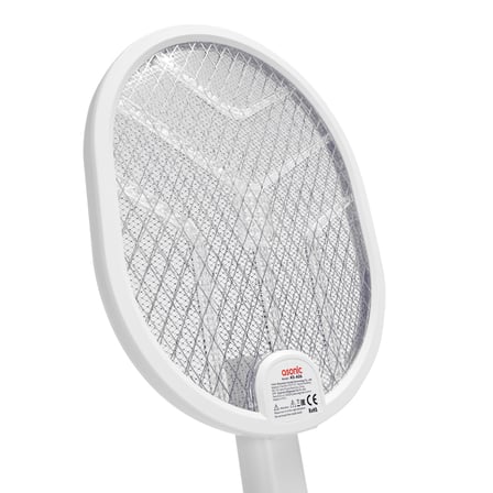 ASONIC AS-A26, Beyaz, 3000V, Raket Tipi, UV Mor Işıklı, 1200mAh, Bataryalı, Şarj Edilebilir, Katlanabilir, Sinek Öldürücü