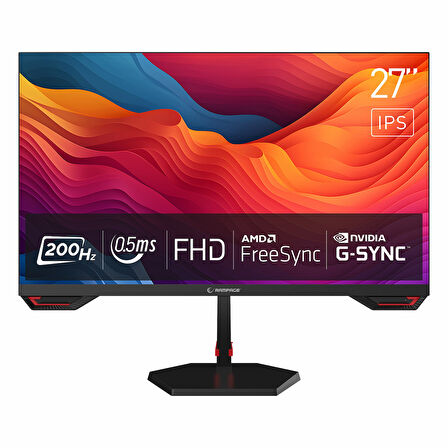 Rampage Crimson CR27R200 27" 200Hz 0.5Ms HDMI+DP HDR FullHD G-Sync FreeSync IPS Vesa Monitör