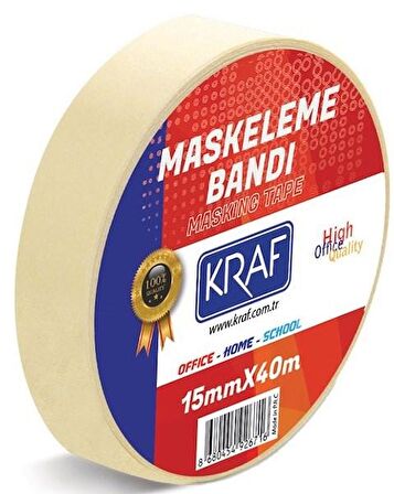 Kraf 4015G Maskeleme Kağıt Bandı 15mm x 40mt