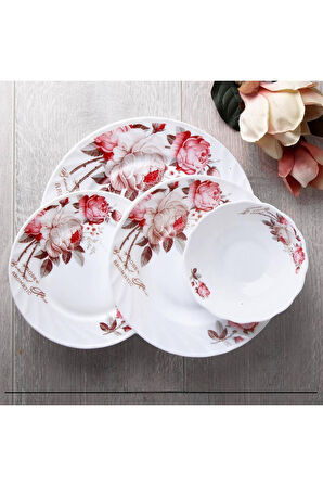 Opal Kase Rose Desen 12.6 cm 6 Adet