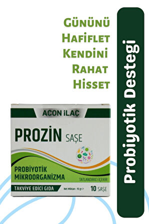 PROZİN PROBİYOTİK MİKROORGANİZMA TAKVİYE EDİCİ GIDA 10 SAŞE