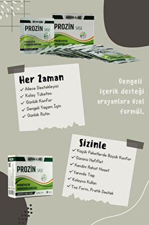 PROZİN PROBİYOTİK MİKROORGANİZMA TAKVİYE EDİCİ GIDA 10 SAŞE