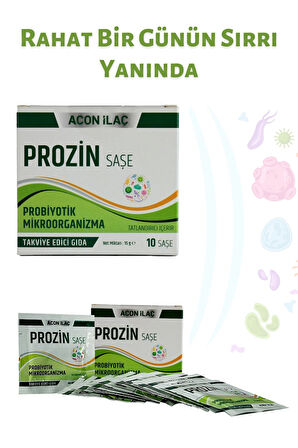 PROZİN PROBİYOTİK MİKROORGANİZMA TAKVİYE EDİCİ GIDA 10 SAŞE