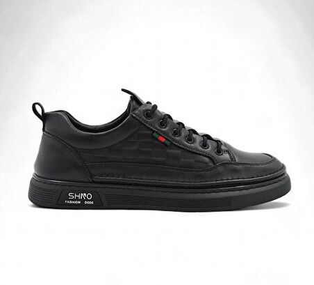 Erkek Rahat Taban Lastik Bağcıklı Sneaker Gerçek Deri MC 19039 BEYAZ