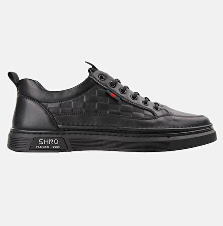 Erkek Rahat Taban Lastik Bağcıklı Sneaker Gerçek Deri MC 19039 BEYAZ