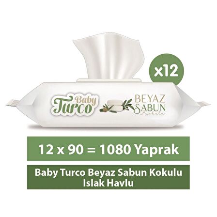 Baby Turco  Sabun Kokulu Islak Mendil 12x90