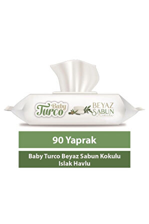 Turco Baby Islak Havlu 90'lı Beyaz Sabun x12 Adet