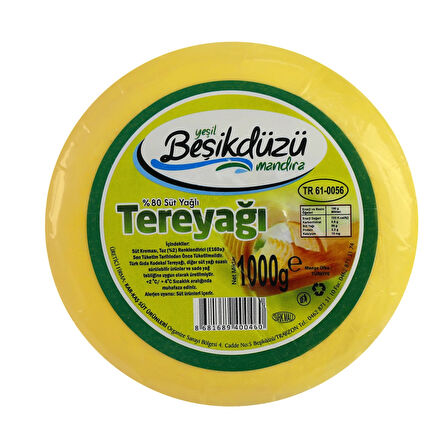 Yeşil Beşikdüzü Mandıra 1000 g Tereyağ