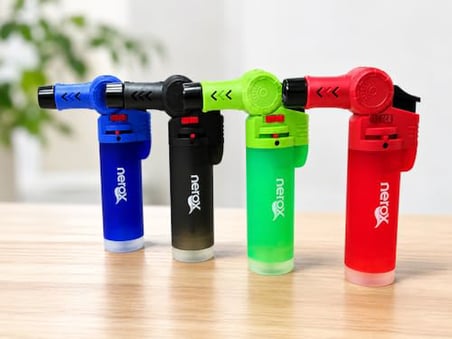 AKSU NEROX TURBO PÜRMÜZ ÇAKMAK OYNAR BAŞLI STANDLI (BUZLU KARMA RENK) (2 ADET)