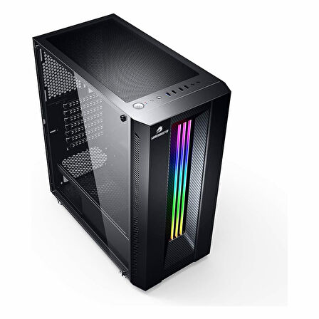 GameBooster Strip GB-G3601B USB 3.2 RGB ATX Mid Tower Siyah Kasa
