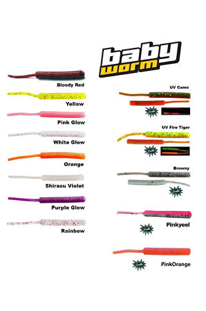 Baby Worm 5,2cm Floating LRF Silikonu Yellow