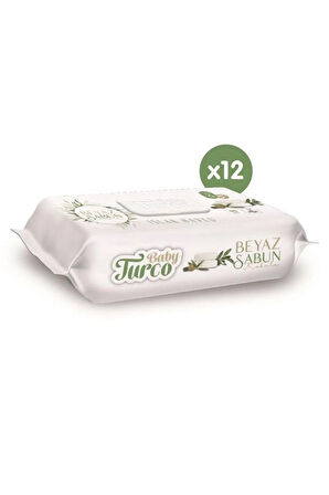 Turco Baby Islak Havlu 90'lı Beyaz Sabun x12 Adet