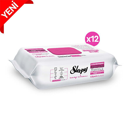 Sleepy Easy Clean Lilyum Buketi Yüzey Temizlik Havlusu 12x100 (1200 Yaprak)