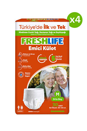 Freshlife Medium Emici Külot 30’lu 4 Paket (120 Adet)