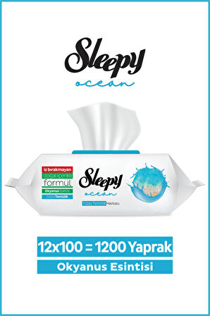 Sleepy Ocean Yüzey Temizlik Havlusu&Mendili Okyanus Ferahlığı 12x100 (1200 Yaprak)