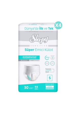Sleepy Sensitive Antibakteriyel Emici Külot Small 30x4 120 Adet