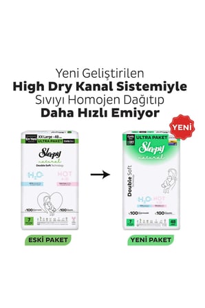 Sleepy Natural Double Soft Ultra Fırsat Paketi Bebek Bezi 7 Numara Xxlarge 96 Adet
