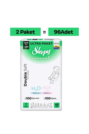 Sleepy Natural Double Soft Ultra Fırsat Paketi Bebek Bezi 7 Numara Xxlarge 96 Adet