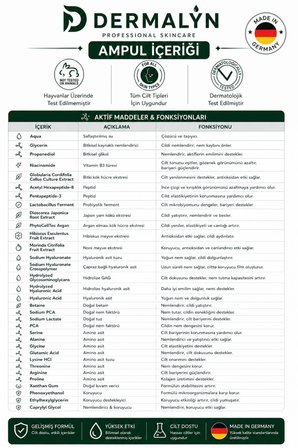 DERMALYN 1 Adet Bitkisel Kök Hücre Cilt Yenileyici Mimik Kırışıklık Yaşlanma Karşıtı Ampul Serum Dermaroller