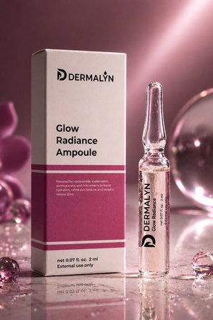 DERMALYN 3 Adet Niacinamide İçeren Hızlı Cilt Aydınlatıcı Glow Etkili Nemlendirici Ampul Serum Dermaroller