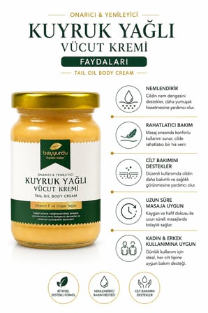 Kuyruk Yağlı Masaj Kremi Beyyurdu Rahatlatıcı Nemlendirici Bakım