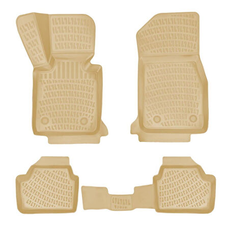 Rizline Bmw 1 Serisi F20 2011-2019 İle Uyumlu 3D Havuzlu Paspas Bej