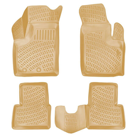 Rizline Fiat Doblo 2000-2009 İle Uyumlu 3D Havuzlu Paspas Bej