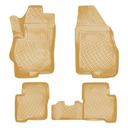 Rizline Fiat Linea 2007 Sonrası İle Uyumlu 3D Havuzlu Paspas Bej