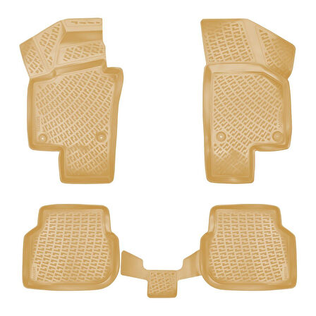 Rizline Volkswagen Jetta 2011 Sonrası İle Uyumlu 3D Havuzlu Paspas Bej