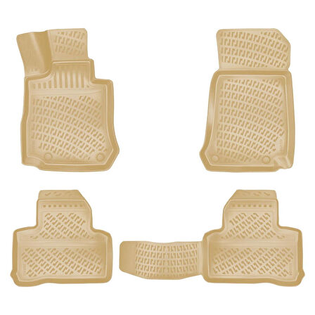 Rizline Mercedes Glc Suv 2015-2022 İle Uyumlu 3D Havuzlu Paspas Bej