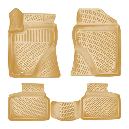 Rizline Toyota Avensis 2003-2009 İle Uyumlu 3D Havuzlu Paspas Bej