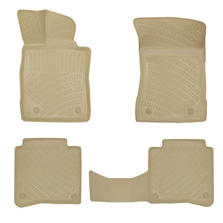 Rizline Mercedes S Seri W221 Long 2006-2013 İle Uyumlu 3D Havuzlu Paspas Bej