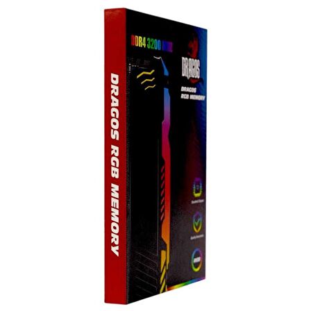 Dragos Edgehorizon N 8GB DDR4 3200MZ CL22 1.2V Soğutuculu RGB Beyaz Ram