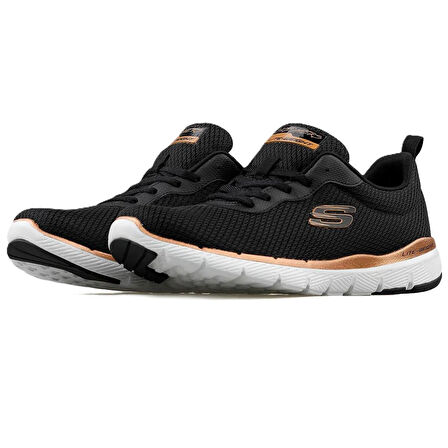  Skechers Flex Appeal 3.0 With Air-Cooled Memory Foam Womens Sneaker Hafızalı Taban Günlük Spor Ayakkabı Siyah