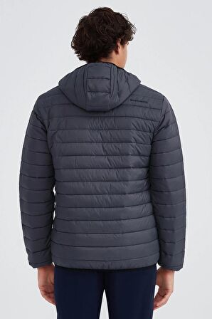 Skechers Essential Synthetic Fill Jacket Kapüşonlu Şişme Erkek Mont Gri