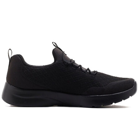 Skechers Dynamight 2.0-Real Smooth Memory Foam Womens Sneaker Black Lastik Bağcıklı Hafızalı taban Kadın Günlük Spor Ayakkabı Siyah