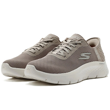 Skechers Go Walk Flex-Slip-ins Memory Foam Mens Sneaker Black Lastik Bağcıklı Hafızalı Taban Kadın Günlük Spor Ayakkabı Bej