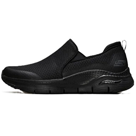 Skechers Arch Fit Banlin Sneaker Konfor Tabanlı Erkek Yürüyüş Ayakkabısı 4cm Yükseklik Siyah