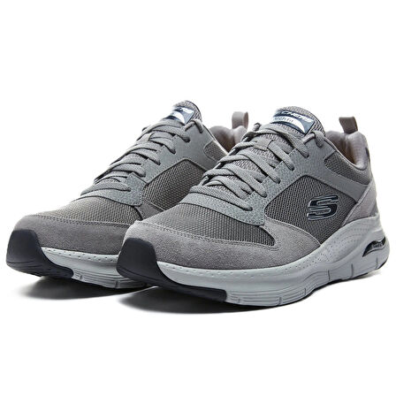 Skechers Archfit-Servitica Mens Sneaker Erkek Günlük Spor Ayakkabı Gri