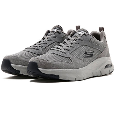 Skechers Arch Fit Servitica Gri Erkek Günlük Spor Ayakkabı 
